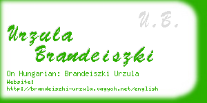 urzula brandeiszki business card